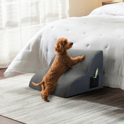 Skylos 2 Step Dog Ramp Stairs for Small Pets Bed Sofa Foam Non-Slip ...