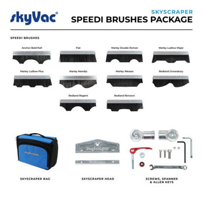 skyScraper Speedi Brush Set, skyScraper head included. Roof cleaning.