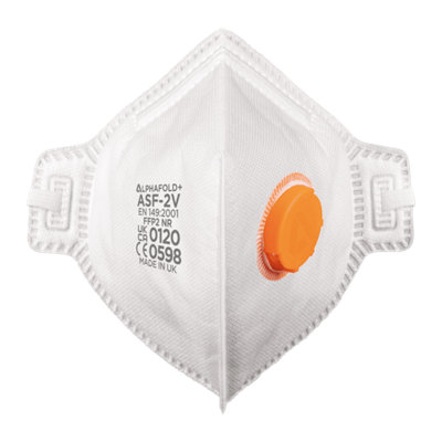 SKYTEC ASF-2V FFP2V Fold Flat Dust Mask with Valve (BOX of 15) - Size S