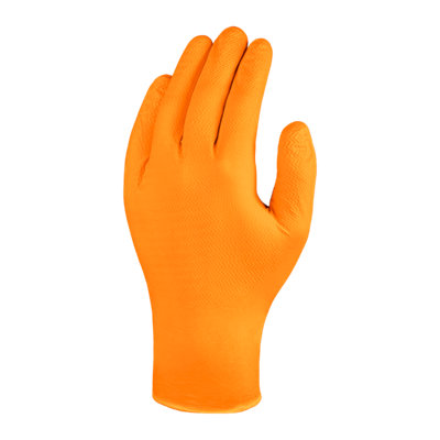 Fr Werkstatt Mechaniker XXL Tiger Grip Nitril Handschuhe Orange  Starke  Warnschutzhandschuhe, Puderfrei, Perfekt Fr Werkstatt & Mehr EPPCO  Warnschutz Handschuhe