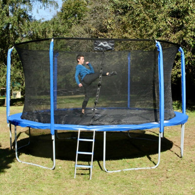 Large trampoline with net best sale