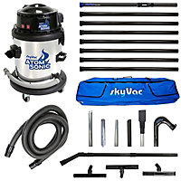 SkyVac Atom Sonic Gutter Vacuum Clamped 8 Pole Package (12m/40ft heights)
