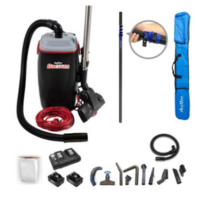 SkyVac Bacuum High-Level Back-Pack Vacuum Mains Powered 4M Telescopic Pole Package