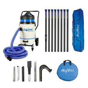 SkyVac Commercial Plus Gutter Vacuum, Gutter Cleaning. 8 Pole Package. Heights up to 6M/20ft.