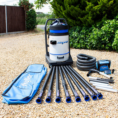 SkyVac Commercial Plus Gutter Vacuum, Gutter Cleaning. 8 Pole Package. Heights up to 6M/20ft.