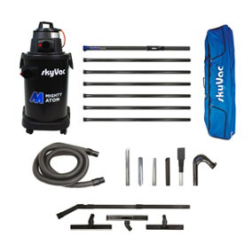 SkyVac Mighty Atom High Reach Pole System 7 Pole Package - Clamped Pole Set.