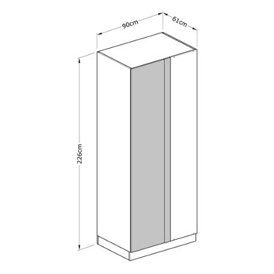 Slab Urban Oak Blind Corner Wardrobe