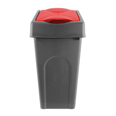 Slanted Swing Bin 50L Kitchen Home Rubbish Plastic Flap Top Lid