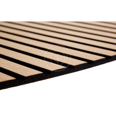 Slat-Lite Oak Flexible Acoustic Wood Slat Wall Panel 240cm x 60cm