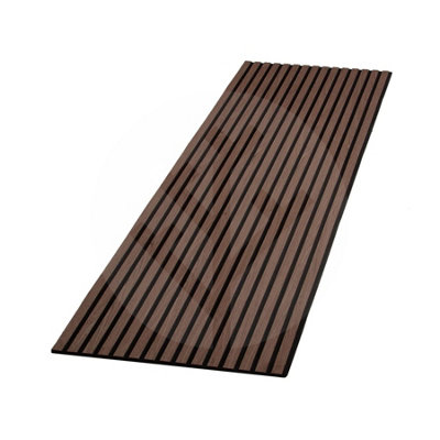 Slat-Lite Smoked Oak Flexible Acoustic Wood Slat Wall Panel 120cm x 60cm