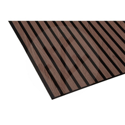 Slat-Lite Smoked Oak Flexible Acoustic Wood Slat Wall Panel 120cm x 60cm