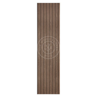 Slat-Lite Walnut Flexible Acoustic Wood Slat Wall Panel 240cm x 60cm