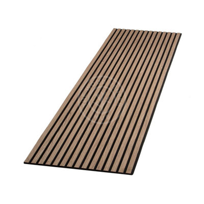 Slat-Lite Walnut Flexible Acoustic Wood Slat Wall Panel 240cm x 60cm