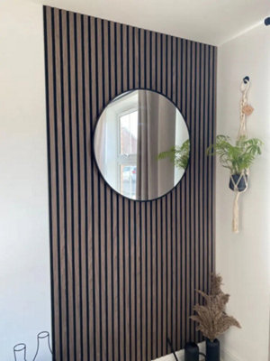 Slat-Lite Walnut Flexible Acoustic Wood Slat Wall Panel 240cm x 60cm