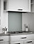 Slate Grey 6mm Glass Self-Adhesive Kitchen Splashback 600mm x 750mm Easy To Apply