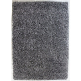 Slate Grey Thick Soft Shaggy Area Rug 120x170cm