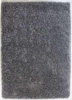 Slate Grey Thick Soft Shaggy Area Rug 200x290cm