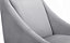 Slate Grey Velvet Curved Armchair
