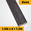 Slate Laminate Beading Scotia Edge Trim Black Charcoal - 1.2M x 6 Total 7.2 Meters