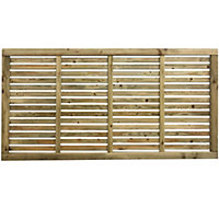 Slatted Fence Panel 1.8m Wide x 0.9m High