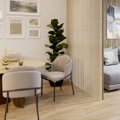 Slatted Room Divider Oak Natural 2750mm x 40mm x 25mm 8 Pack