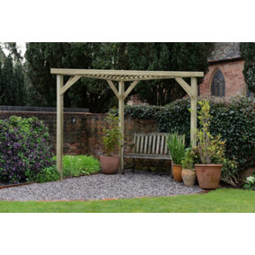 Slatted Wooden Garden  Corner Pergola