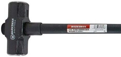 Sledge Hammer Long Handle 14Lb Comfort Grip Fibreglass Rubber Shaft Diy Hardware