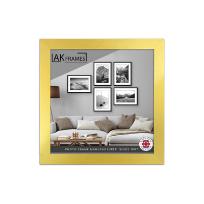 Sleek 4x4" Gold Thin Modern Picture Frame - Slim and Design for Posters, Prints and Photos - Elegant Wall Frame Decor