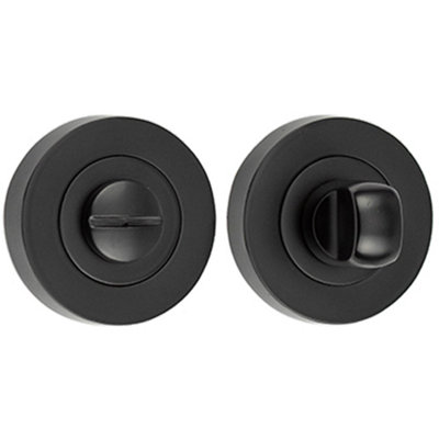Sleek 50mm Matt Black Turn & Release for Enhanced Security - Door Handle