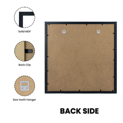 Sleek 50x50cm Black Thin Modern Picture Frame - Slim and Design for ...
