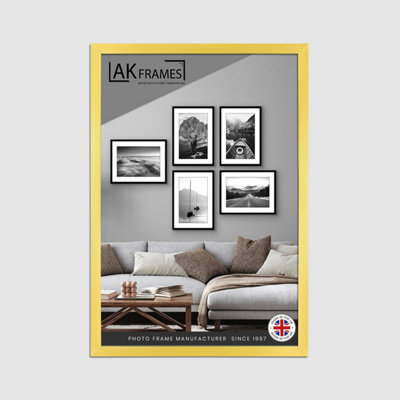 Sleek A2 Gold Thin Modern Picture Frame - Slim and Design for Posters ...