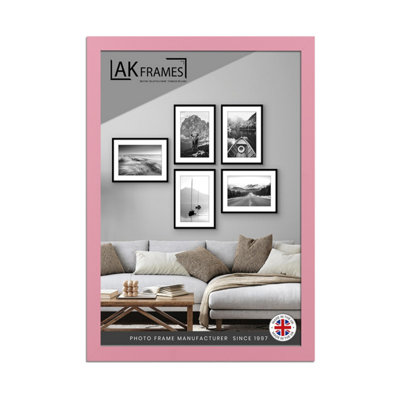 Sleek A3 Pastel Pink Thin Modern Picture Frame - Slim and Design for ...