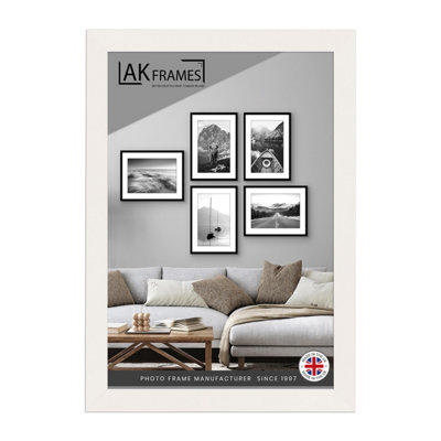 Sleek A6 White Thin Modern Picture Frame - Slim and Design for Posters, Prints and Photos - Elegant Wall Frame Decor