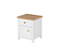 Sleek And Practical Bedside Cabinet with Drawer and Door (H)510mm (W)450mm (D)420mm - Organising Furniture for Children's Bedroom