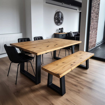 Sleek and Slender Rustic Dining Table - 280x100cm (seats 10-12 people ...