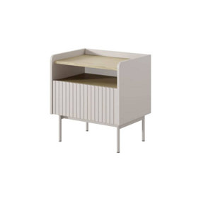 Sleek and Versatile LEVEL Side Table with Drawer (H)560mm (W)530mm (D)380mm)