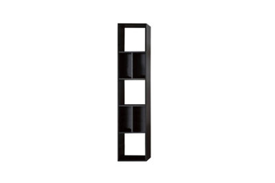 Sleek Artona 71 Vertical Bookcase H1810mm W380mm D260mm - Bold Black Matt Finish with 7 Open Shelves