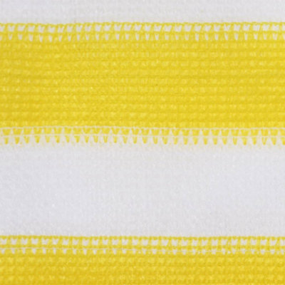Sleek Balcony Screen Yellow and White 120x500 cm HDPE