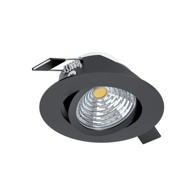 Sleek Black Aluminium 6W Round Flush Downlight for Walls and Ceilings