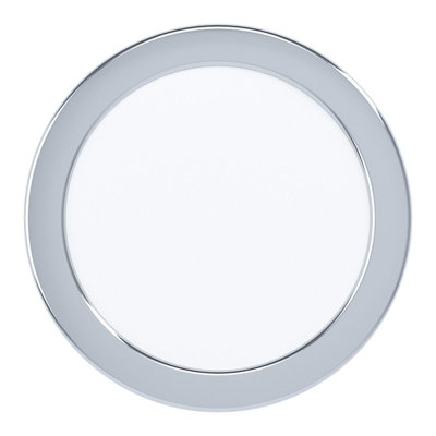 Sleek Chrome Steel 10.5W Round LED Flush Downlight for Walls and Ceilings
