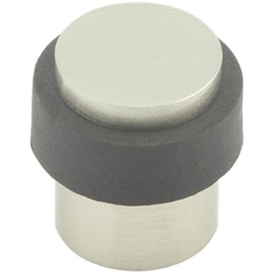 Sleek Cylinder Floor Mounted Door Stop in Satin Nickel - 36x28mm ...