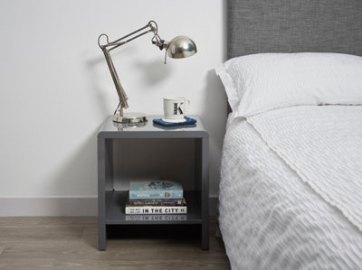 Grey on sale small nightstand