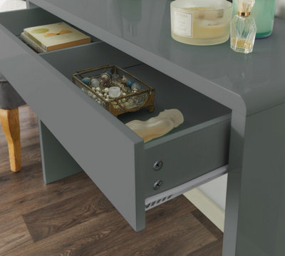 Grey high gloss on sale dressing table