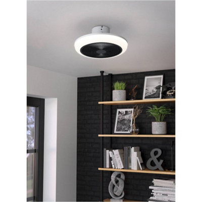 Sleek Modern Integrated LED Ceiling Light in White and Black for Indoor ...