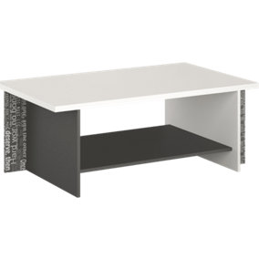 Sleek Philosophy Coffee Table in Grey & White (H)450mm (W)1200mm (D)700mm - Stylish Living Room Centrepiece