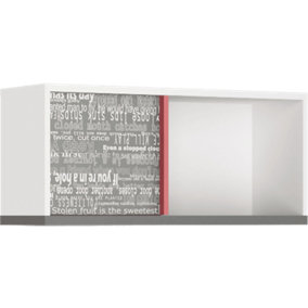 Sleek Philosophy Wall Hung Cabinet in Grey & White (H)400mm (W)900mm (D)280mm - Elegant Floating Storage Solution