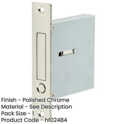 Sleek Polished Chrome Sliding Door Edge Pull for Modern Spaces