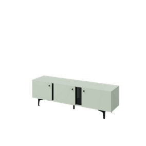 Sleek Sage Green Milano TV Cabinet - Chic Storage (H)500mm (W)1650mm (D)410mm, Contemporary Elegance