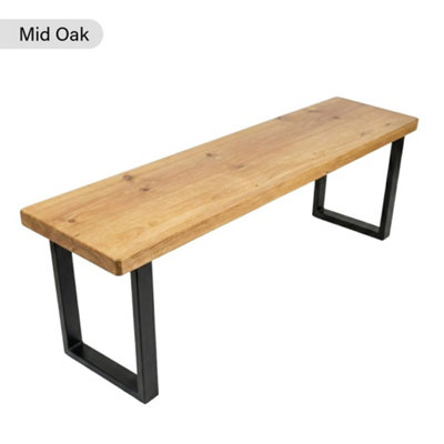 Sleek & Slender Reclaimed Bench - Mid Oak
