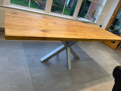 Sleek & Slender Reclaimed Dining Table with Spider Leg - 240x80cm